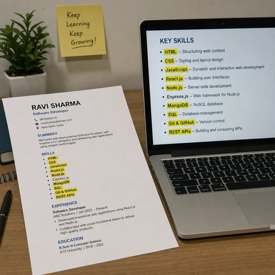 Person reviewing a government job application checklist