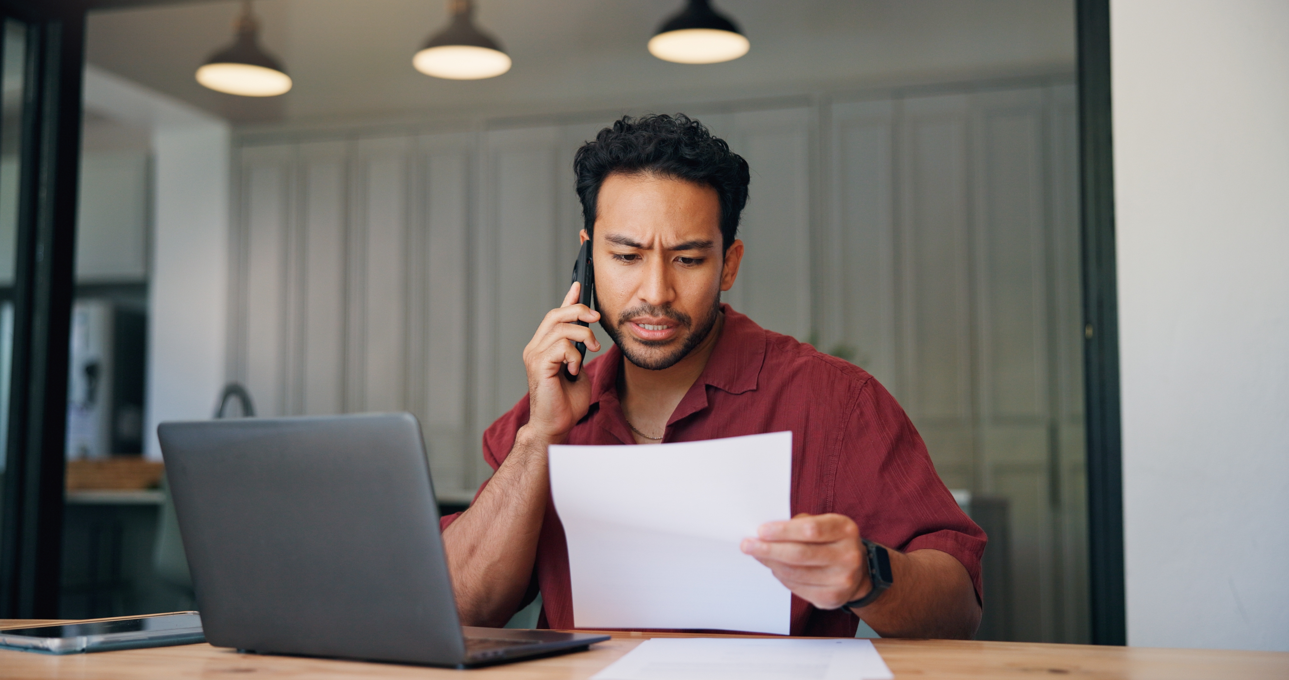A mab asking reference check questions